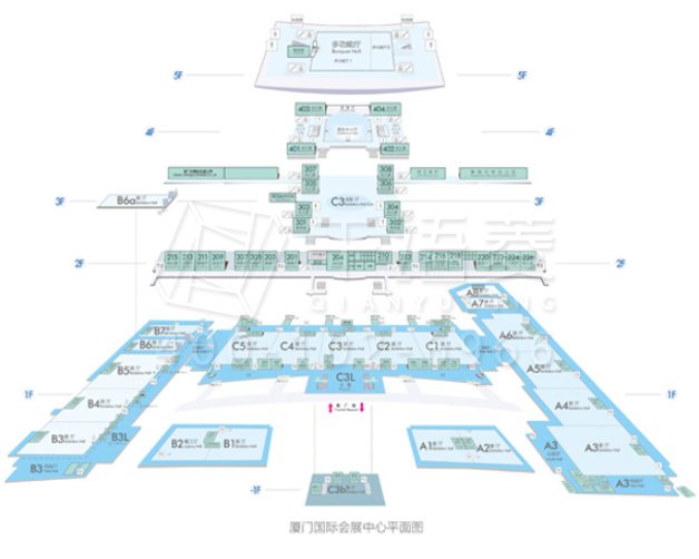 厦门国际会议展览中心展厅区平面图