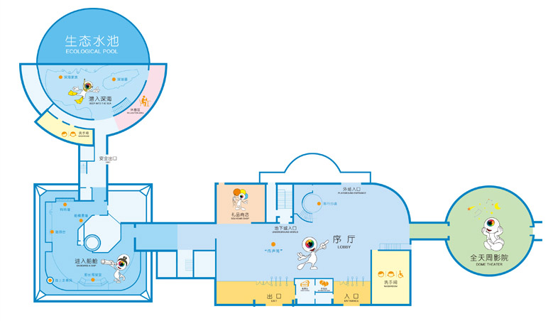 上海儿童博物馆展区平面图